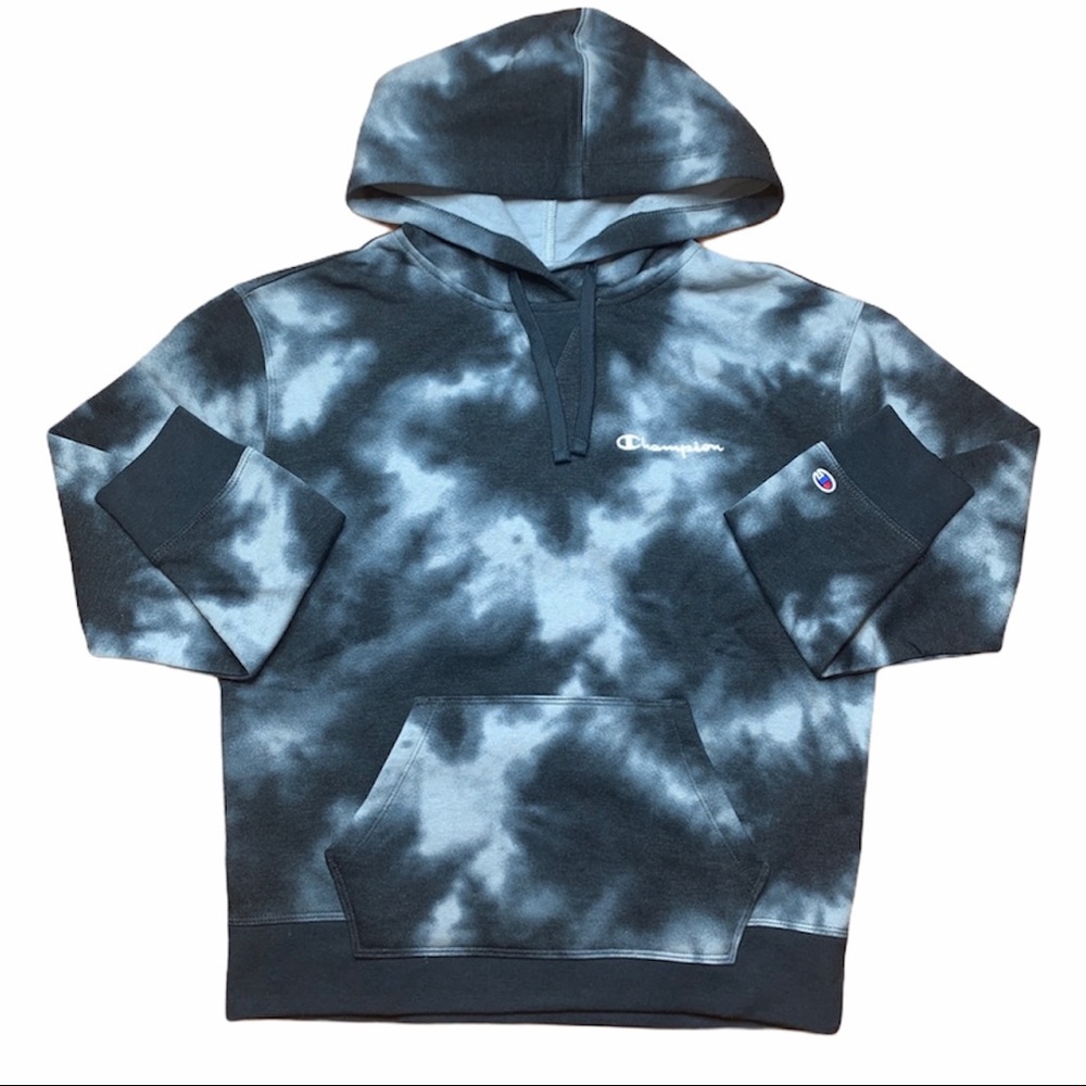 NEW Champion grey tie dye hoodie sweater size small